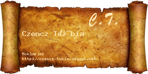 Czencz Tóbia névjegykártya